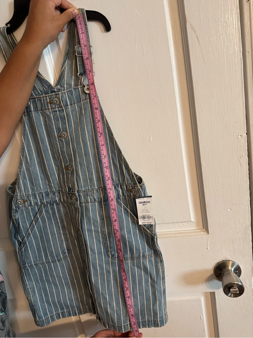 OshKosh B'gosh Light Blue Denim Pinstripe Overalls